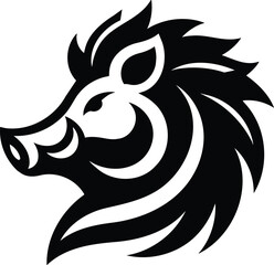 Stylized Heraldic Boar