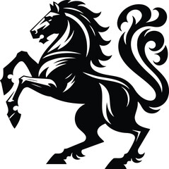 Heraldic Horse Silhouette