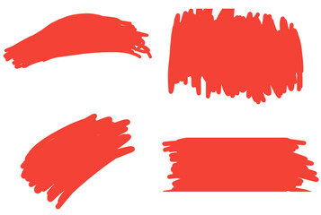 red brush strokes vector illustration