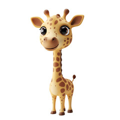 Obraz premium giraffe cartoon isolated on white