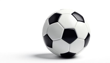 Fototapeta premium New, pristine white football isolated on white, field, football, background