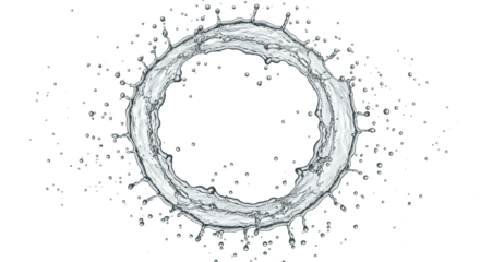 Blue water splash wave, a clean abstract liquid motion isolated on white