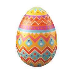 Colorful Easter Egg with Geometric Pattern