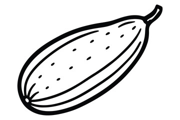 Bitter Melon Vegetable Vector Illustration on White Background

