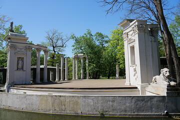 Amphitheatre in baths park in Warsaw city of Poland
