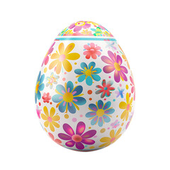 Colorful Floral Easter Egg Design