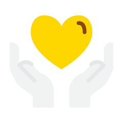 Obraz premium Icon Heart Care Hands