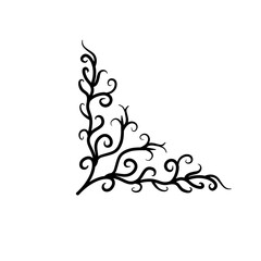 Vintage Calligraphic Corners Decoration