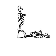 Vintage Calligraphic Corners Decoration