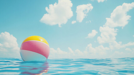 Beach Ball in Calm Water