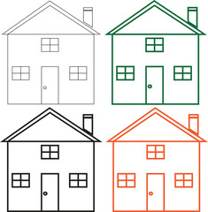 Print House drawing Design adobe Illustrate 