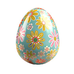 Pretty Pastel Floral Easter Egg Image