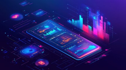 An image illustrating AI applications in finance and banking, focusing on algorithmic trading.