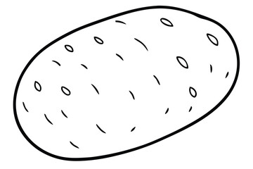 New Potato Vegetable Vector Illustration Isolated on White Background

