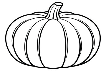 Pumpkin Vegetable Vector Illustration Isolated on White Background

