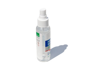 Portable Sanitizer Spray Bottle – Isolated Hygiene Product on White