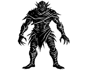 Fototapeta premium black and white cartoon illustration of a horse