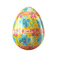 Colorful Floral Easter Egg: Spring Holiday Decoration