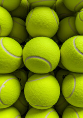 Tennis balls in a stack