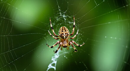 A spider spinning its web