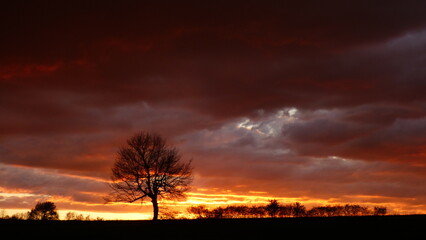 Mroczny zachód słońca