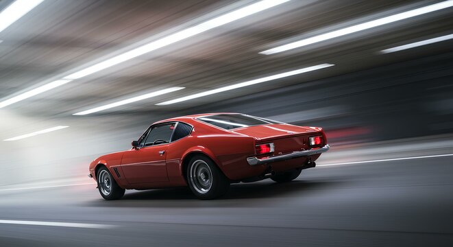 Vintage Jensen Interceptor on the Road
