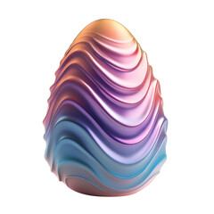Iridescent Easter Egg: Pastel Wave Design