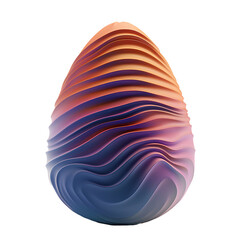 Abstract Gradient Egg 3D Render: Colorful Background Texture