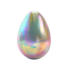 Iridescent Easter Egg: Holographic Egg Clipart, Background, Texture