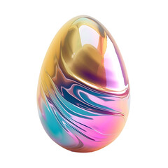 Iridescent Easter Egg: A Colorful Spring Decoration