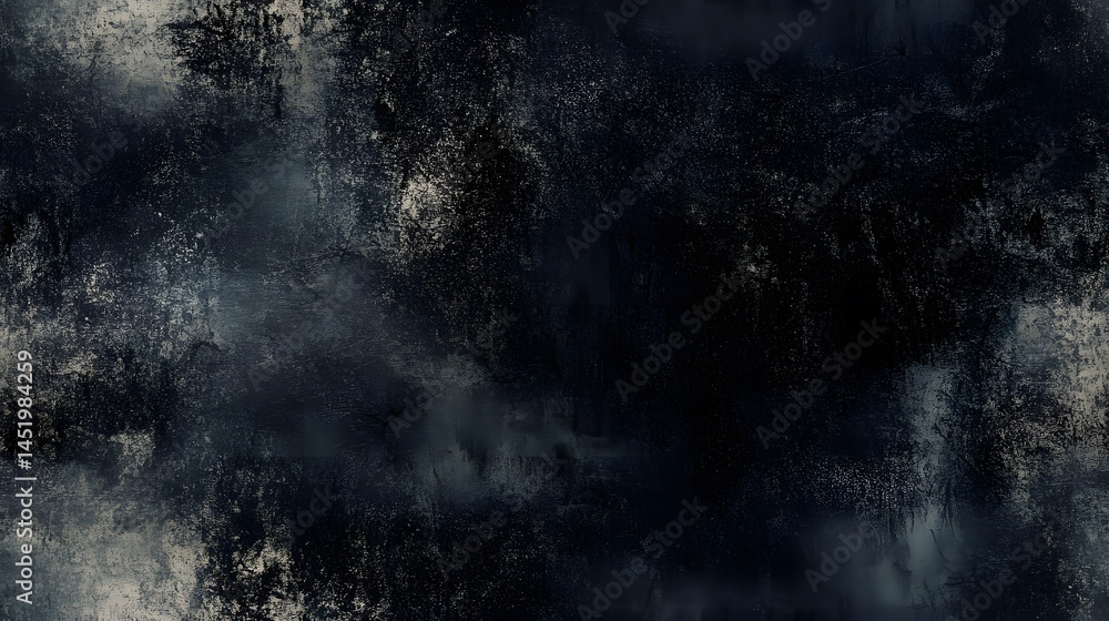 Poster dark, textured surface with mottled, aged patterns.