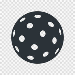 Ball of pickleball game icon. Vector
