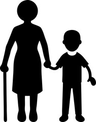 Happy Grandparents Day Silhouette