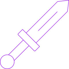 Sword icon single vector illustration