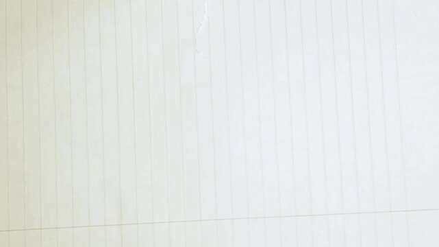 ripping a realistic white full scape sheet with black lines from center, cut to halves video motion graphics reveals green screen, chroma key stop motion animated video transition 