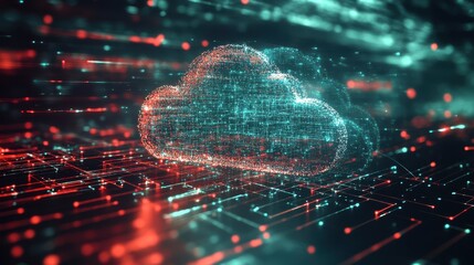 An image showcasing automated data migration tools for cloud adoption, illustrating the seamless transition of data through cloud-based platforms.