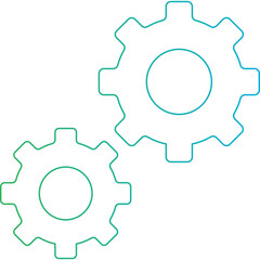 Gears icon single vector illustration