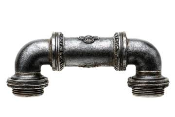 Industrial pipe fitting, metal, plumbing, steampunk