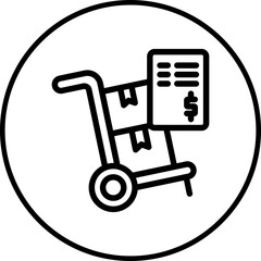 Courier package icon single vector illustration