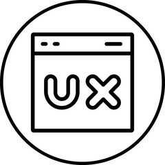 UX Design icon single vector illustration