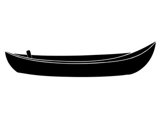 canoe boat silhouette vector icon,canoe boat vector illustration