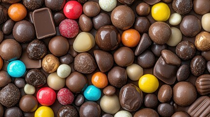 Colorful chocolate and candy assortment