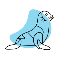 Harbor Seal Line Art