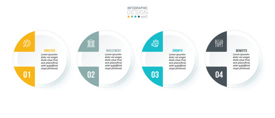 Business concept infographic template with option.
