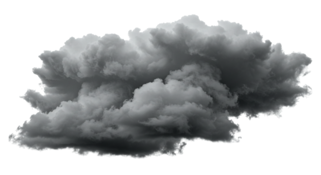 White smoke on a black background and dark smoke from a chimney against the blue sky suggest air pollution in the bright day