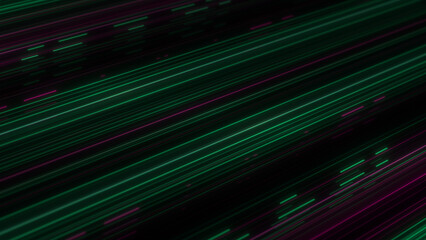 Abstract Digital Neon Lines Background in Futuristic Style