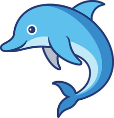 dolphin isolated on white background