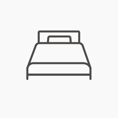 Single bed icon Vector Design Illustration