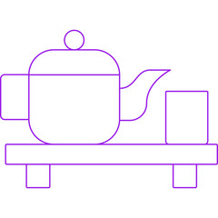 Tea pot icon single vector illustration