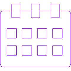 Calendar icon single vector illustration